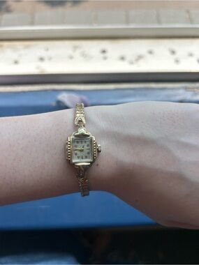 Bulova Gold Women's Bracelet Watch with Square Dial